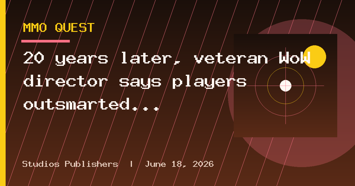 20 years later, veteran WoW director says players outsmarted him completely