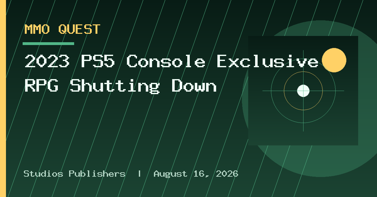 2023 PS5 Console Exclusive RPG Shutting Down