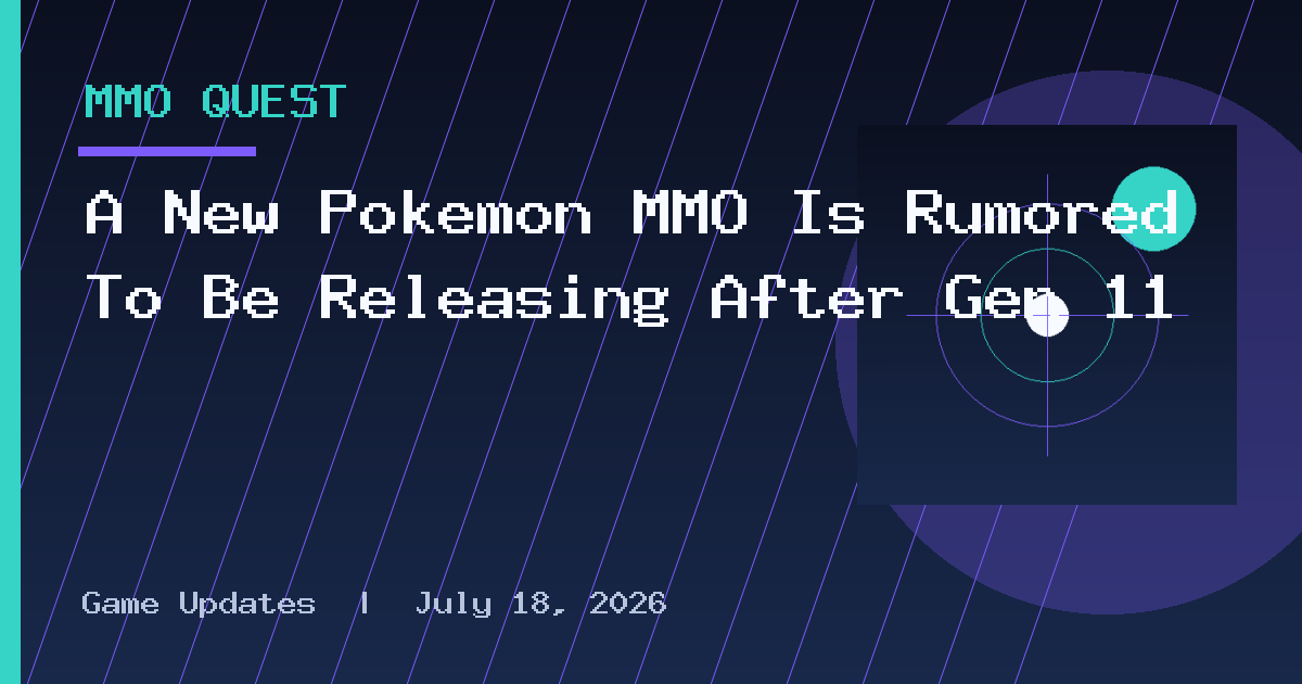 A New Pokemon MMO Is Rumored To Be Releasing After Gen 11