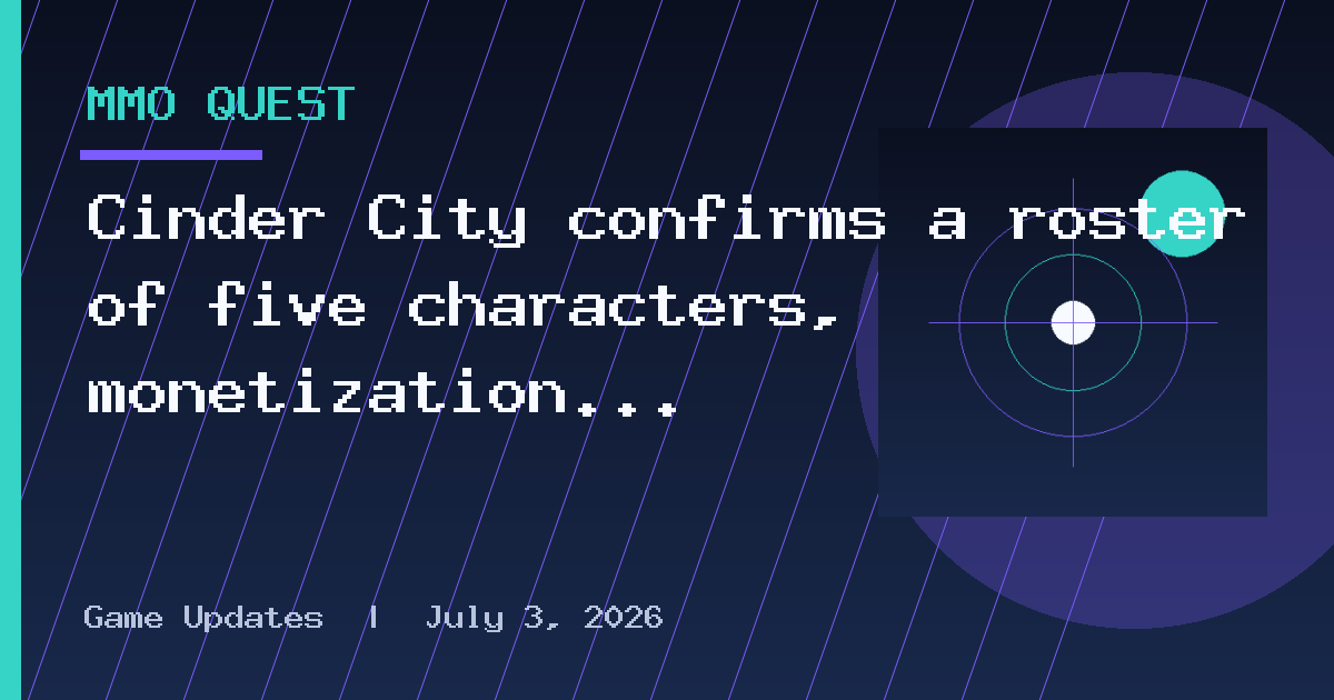 Cinder City confirms a roster of five characters, monetization model