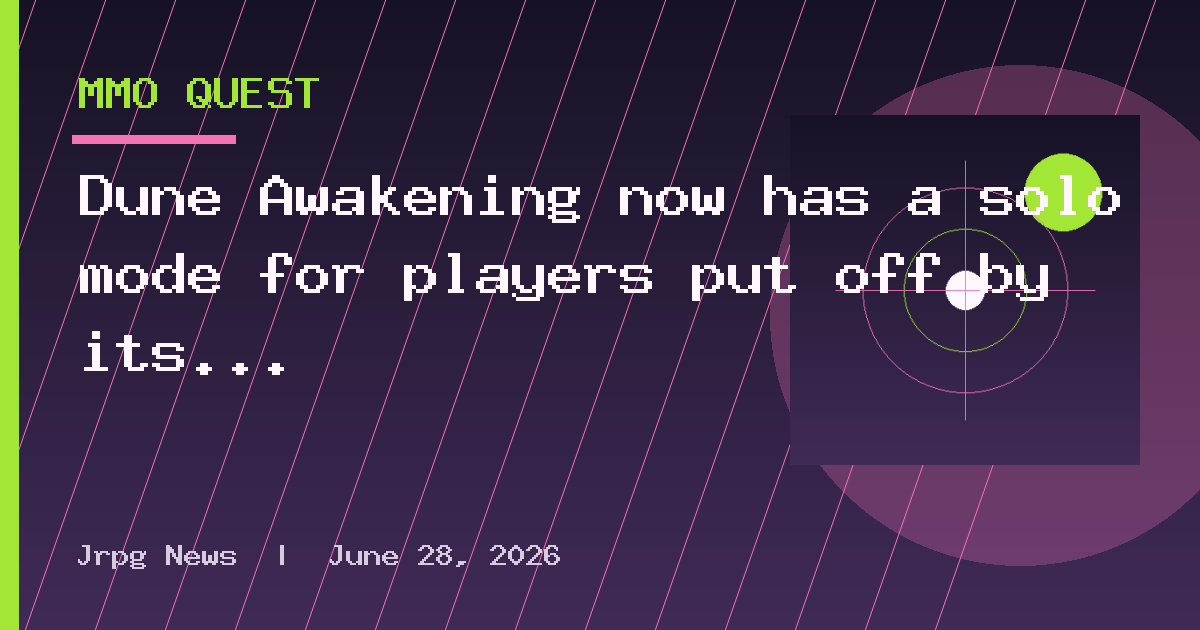Dune Awakening now has a solo mode for players put off by its MMO