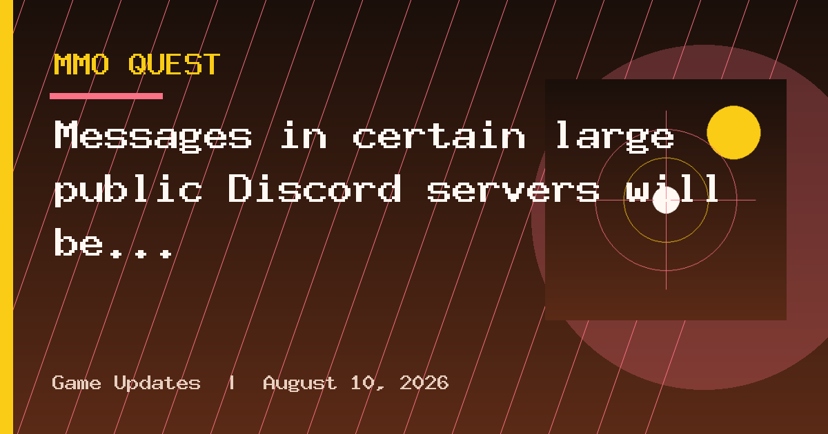 Messages in certain large public Discord servers will be searchable on the web
