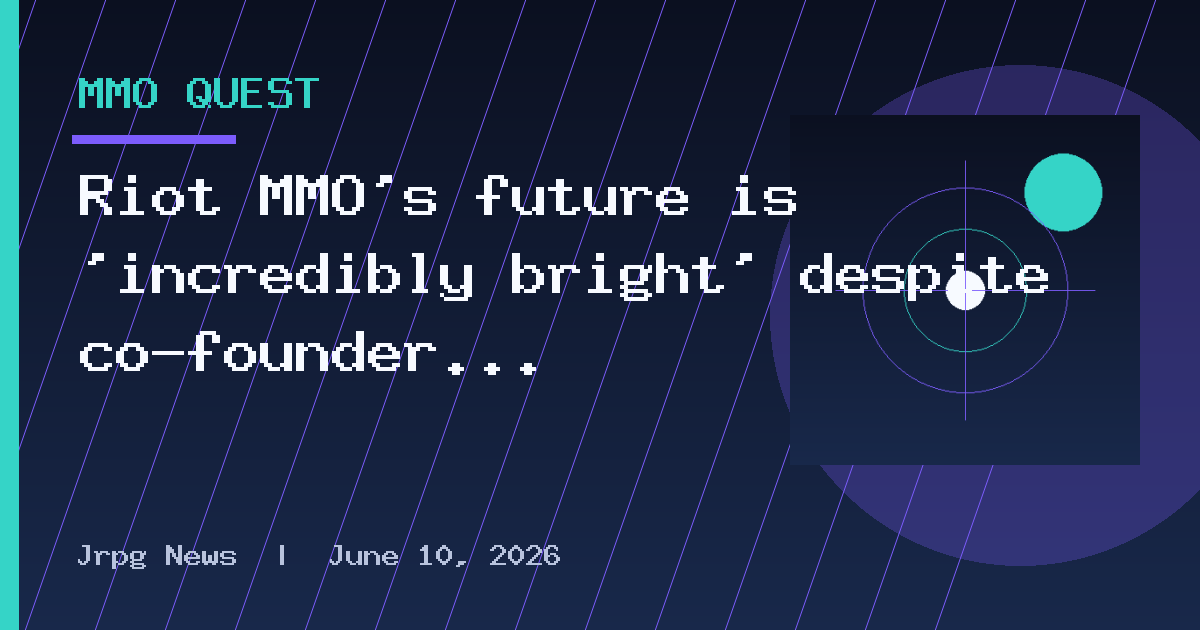 Riot MMO's future is 'incredibly bright' despite co-founder likening its