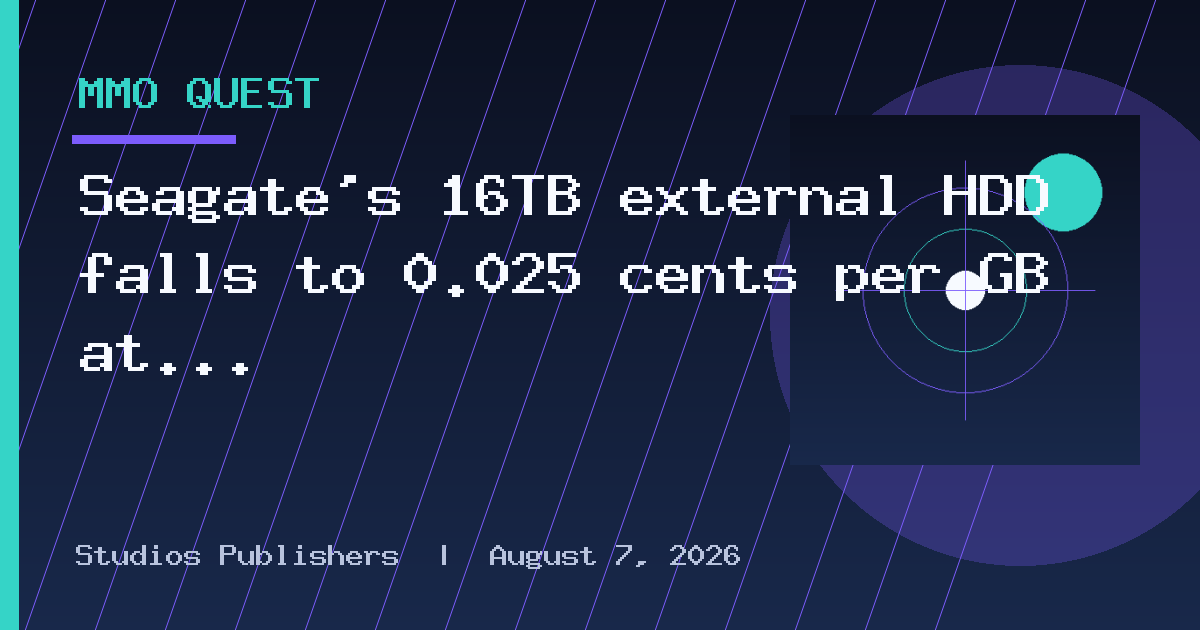 Seagate's 16TB external HDD falls to 0.025 cents per GB at Newegg