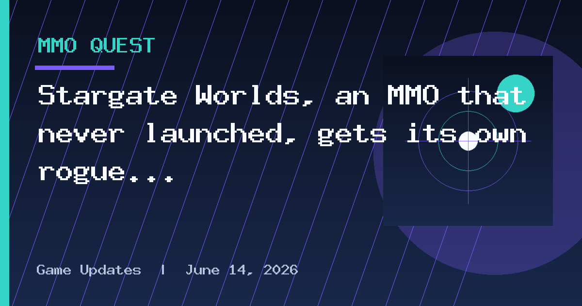 Stargate Worlds, an MMO that never launched, gets its own rogue server that you