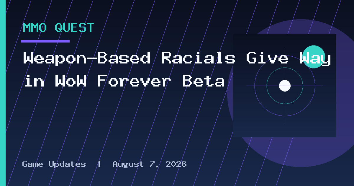 Weapon-Based Racials Give Way in WoW Forever Beta